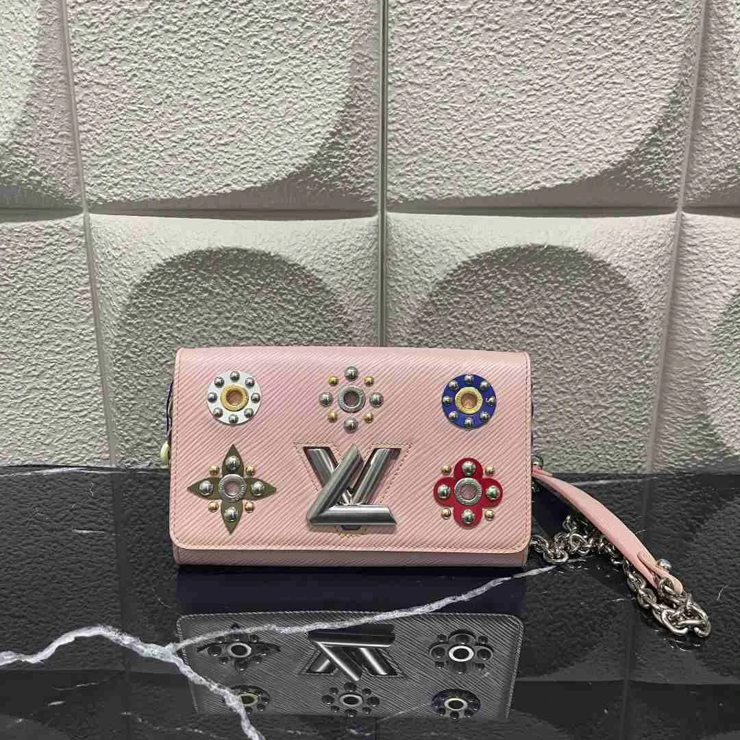 95新 LouisVuitton/路易威登 粉色扭一扭单肩包 C1404673 5184