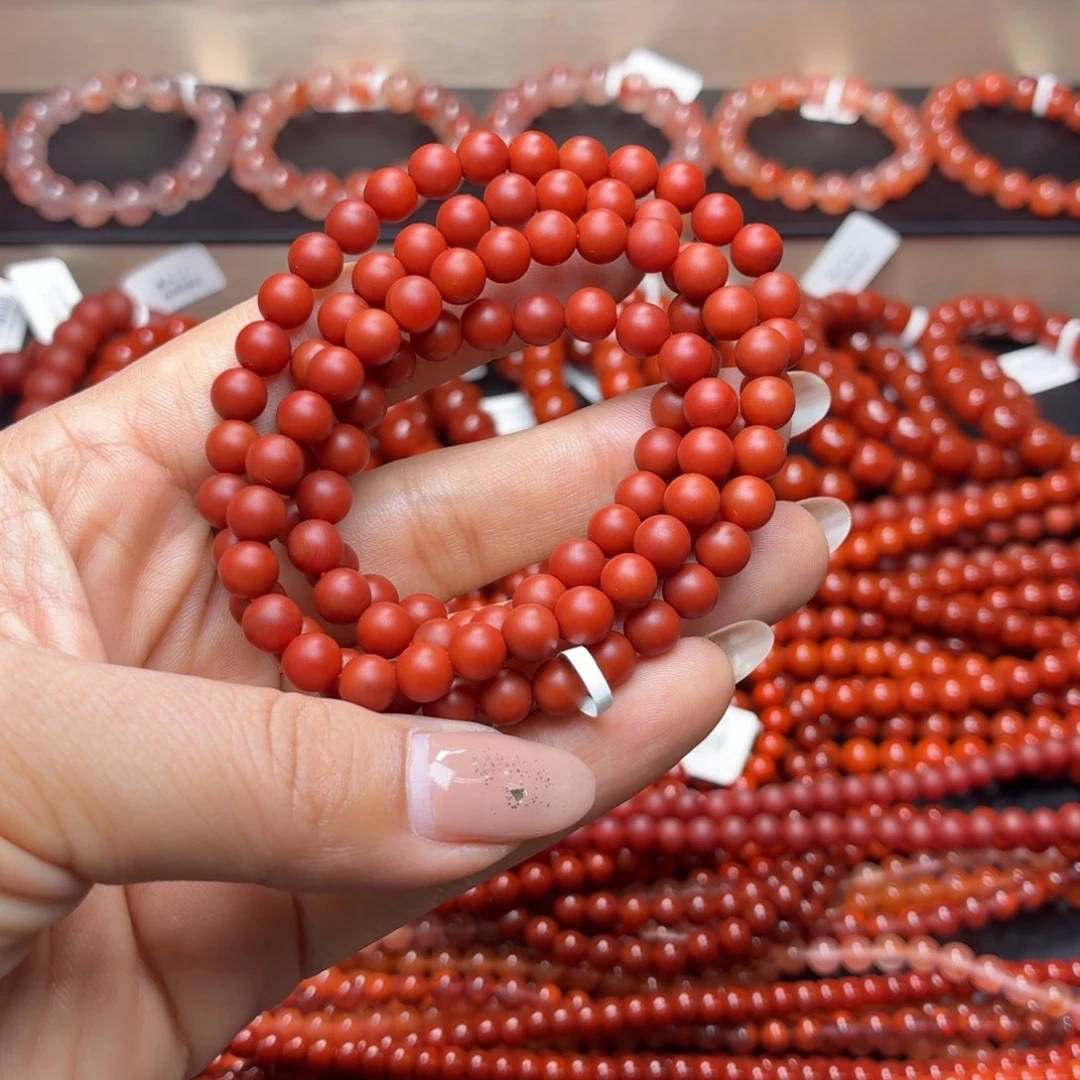 小***y玛瑙/玉髓未镶嵌天然玛瑙手串多圈