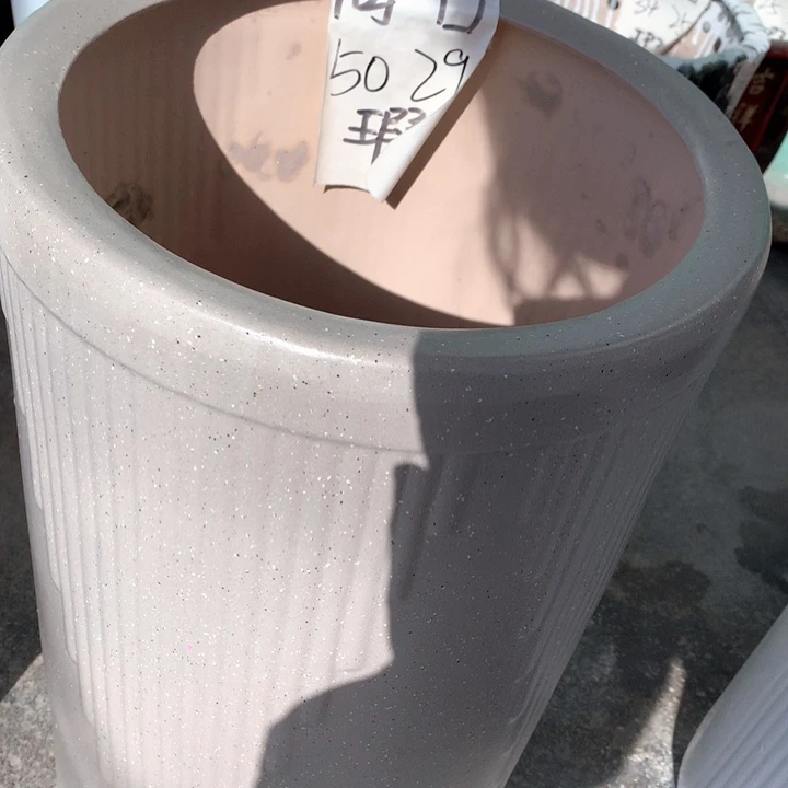 花盆陶瓷卡其水帘