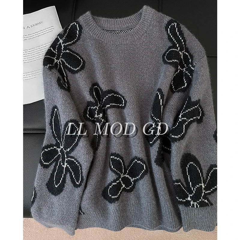 LL·MOD·GD【苏苏】长袖圆领秋冬休闲百搭针织上衣YLXR-253746