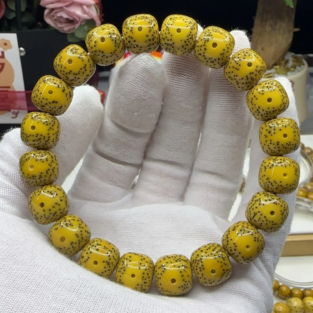 星月菩提手串瓷白月朗星稀12×11一朵果a8