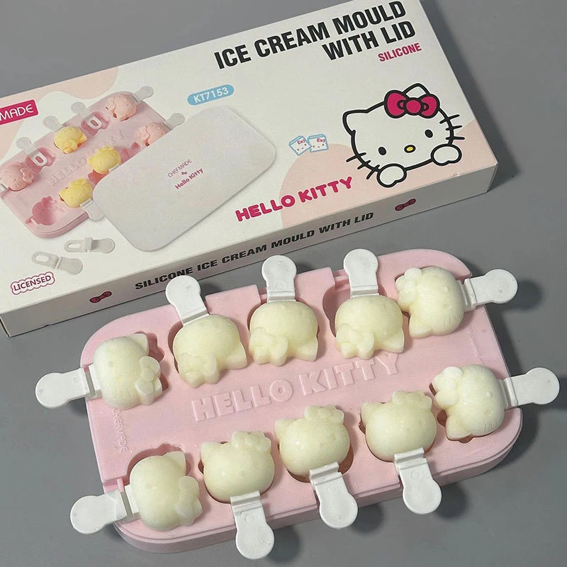 【艺凡】Hellokitty奶酪棒模具家用雪糕模具盒自制儿童可爱卡通冰棍