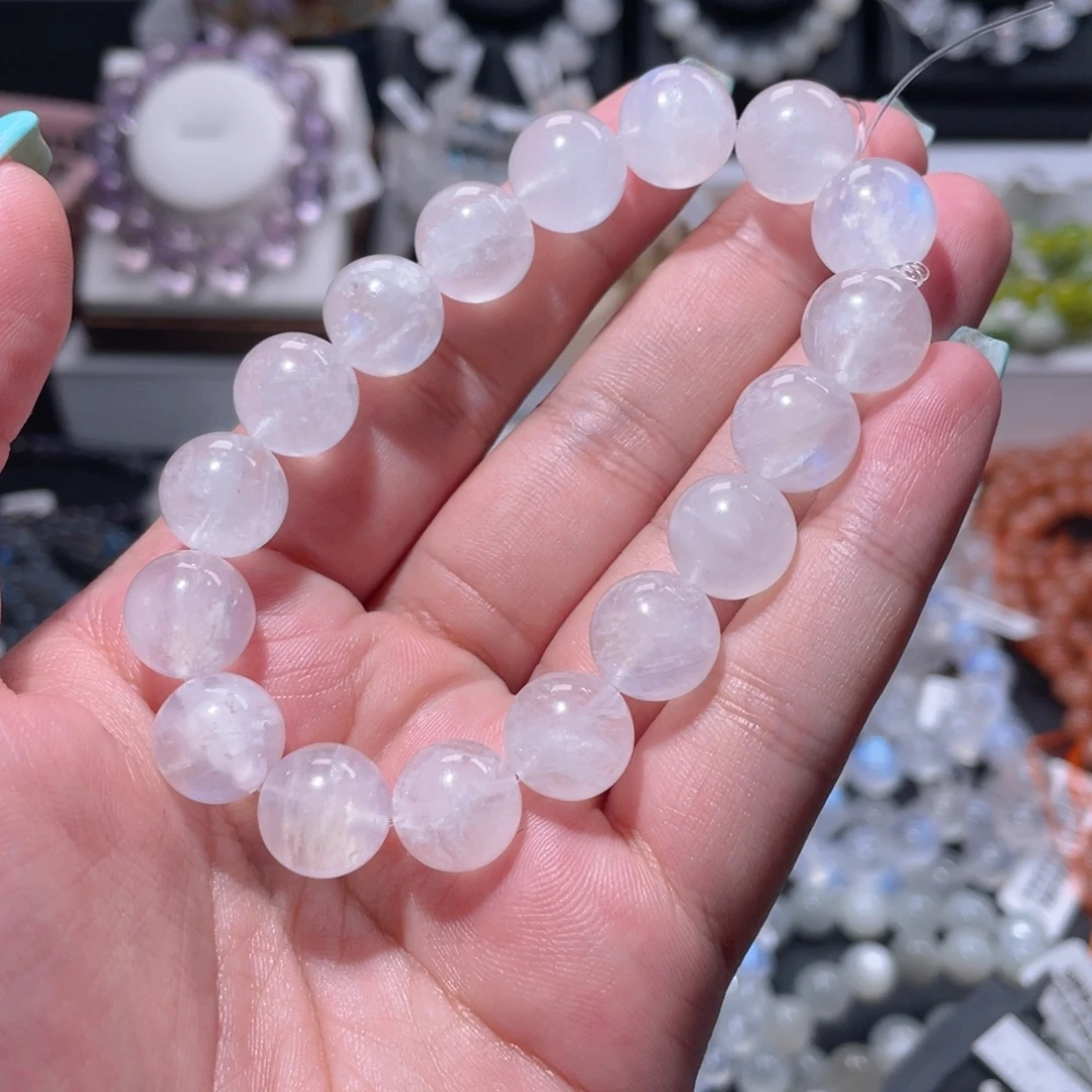 未镶嵌手链长石蓝月光手链12.2mm