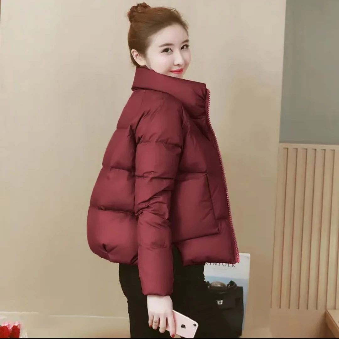 羽绒服女短款立领轻薄冬季新款时尚宽松小个子白鸭绒加厚保暖外套