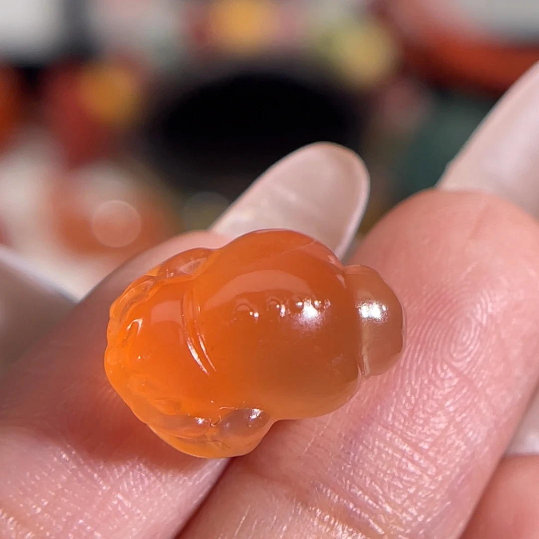 南红玛瑙未镶嵌三足 金蟾 11.2x16mm 不换退