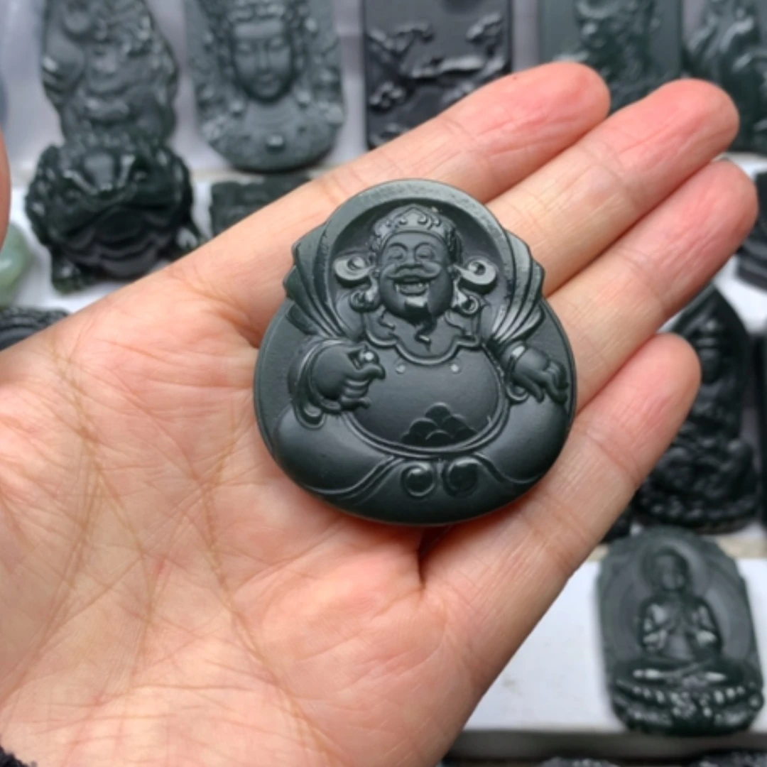 【闪购商品】颈饰未镶嵌和田玉双面雕刻