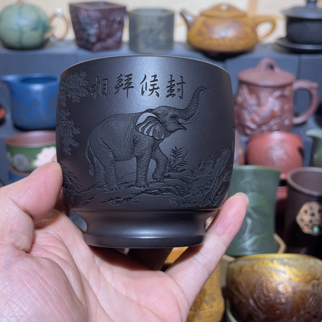 原矿紫砂手工主人杯