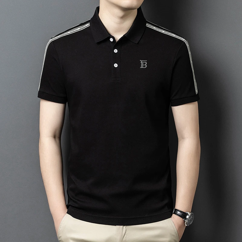 【专柜正品】欧洲轻奢夏季高品质男短袖polo衫冰丝透气商务无痕上衣