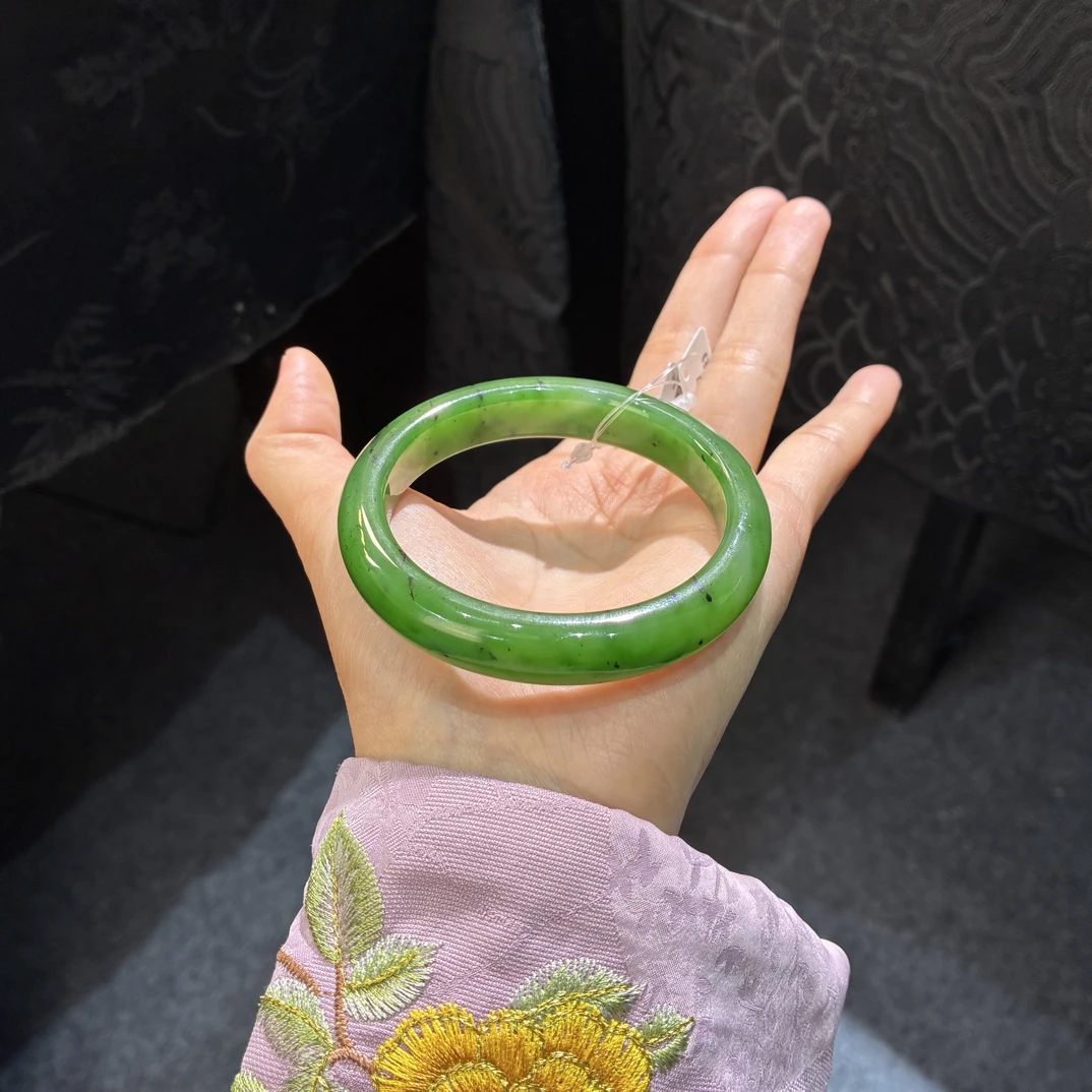 【古冉优选】和田玉俄碧乌兰海手镯68