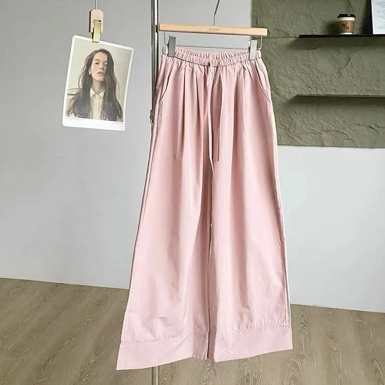 604/0189/129-9 多巴胺宽松高腰显瘦遮跨休闲阔腿长裤