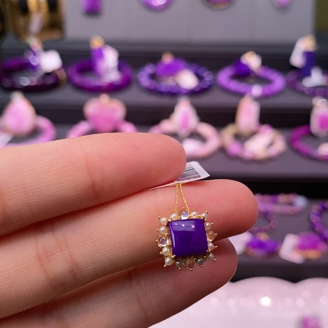 苏纪石（舒俱来）18K金镶嵌吊坠(不含链)