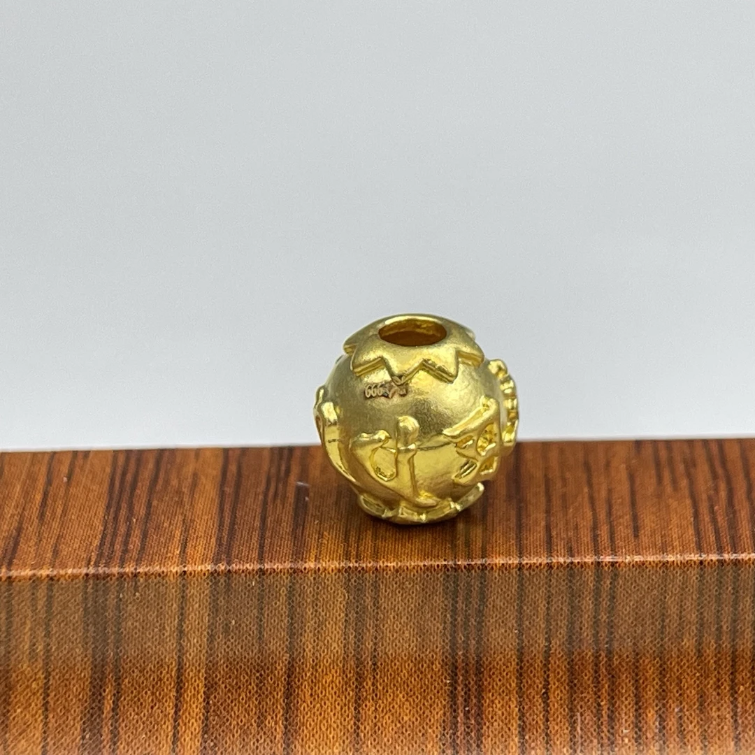 君潮黄金足金999-8mm六字真言珠DP1128-0270