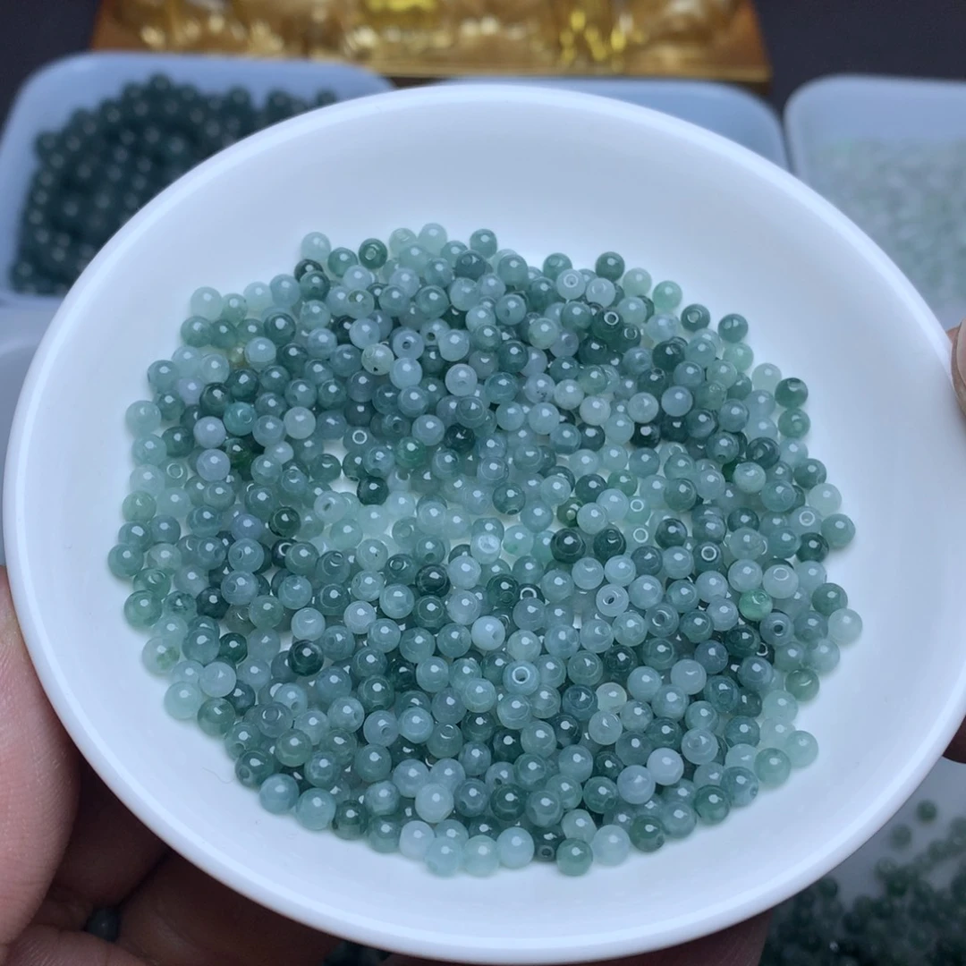 【闪购商品】翡翠手链未镶嵌卡3.5冰蓝水100颗