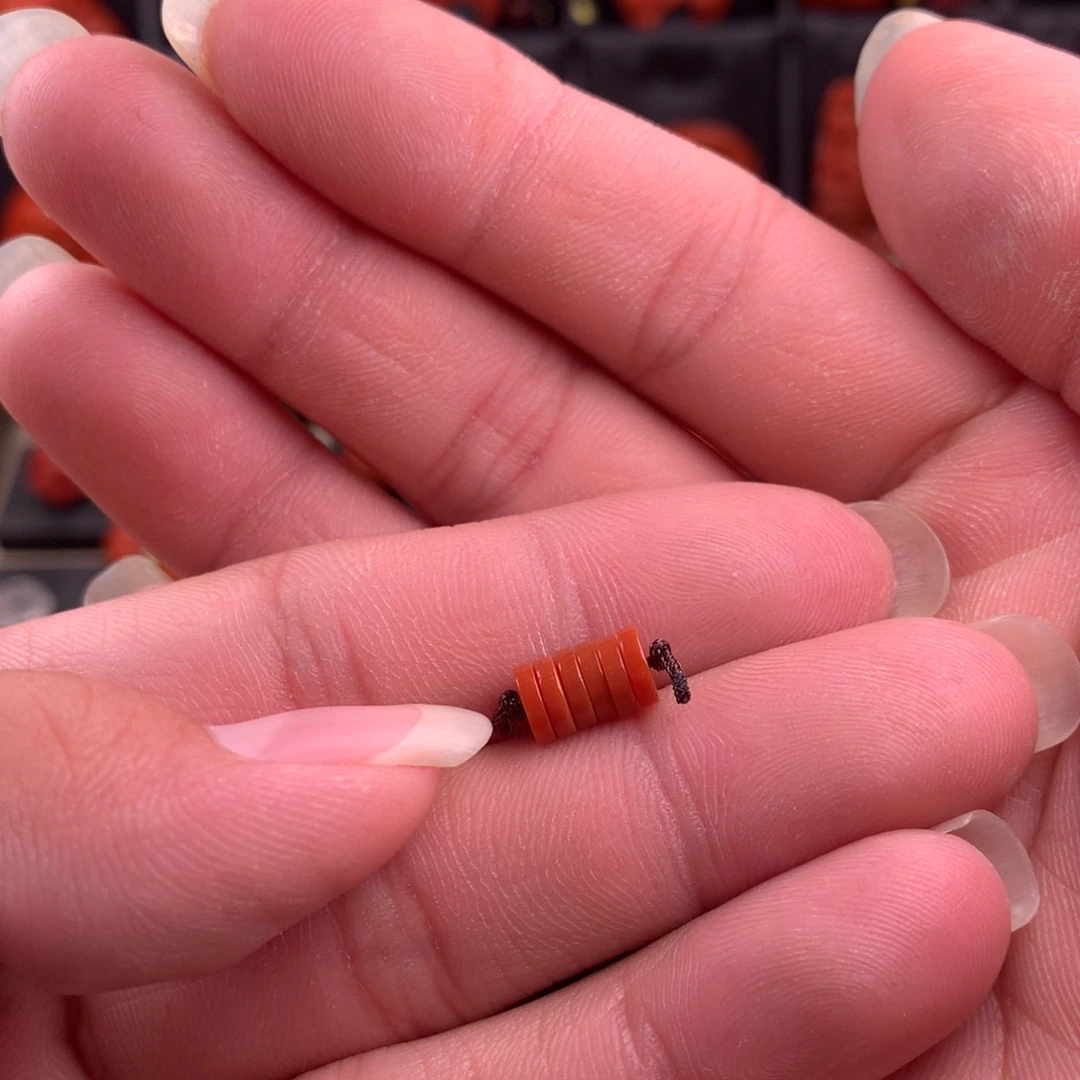 南红玛瑙精工直切隔片6未镶嵌