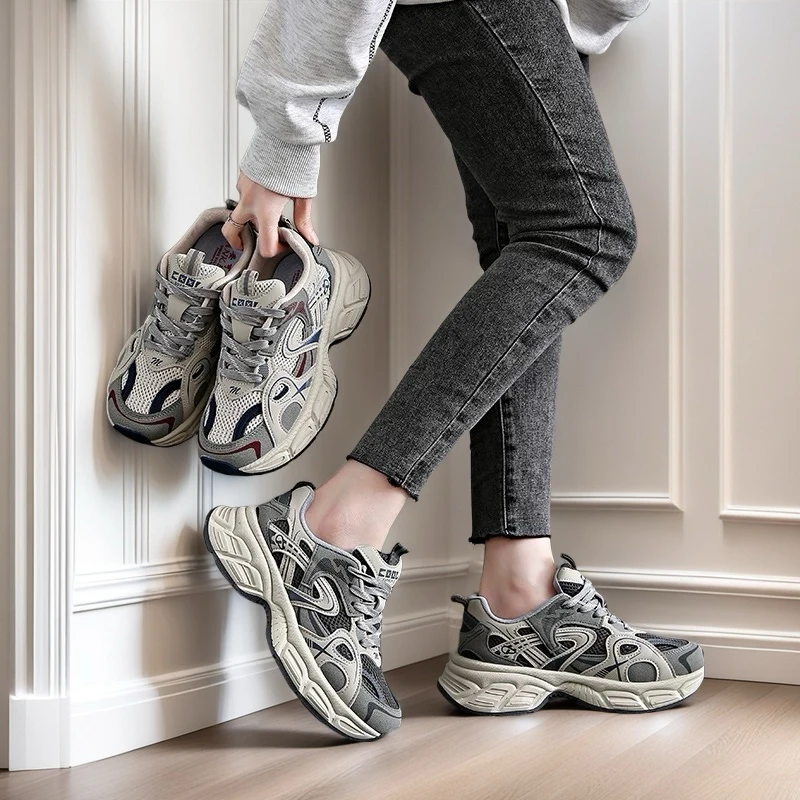 厚底增高老爹鞋女2025年春季新款休闲百搭爆款跑步运动鞋女款