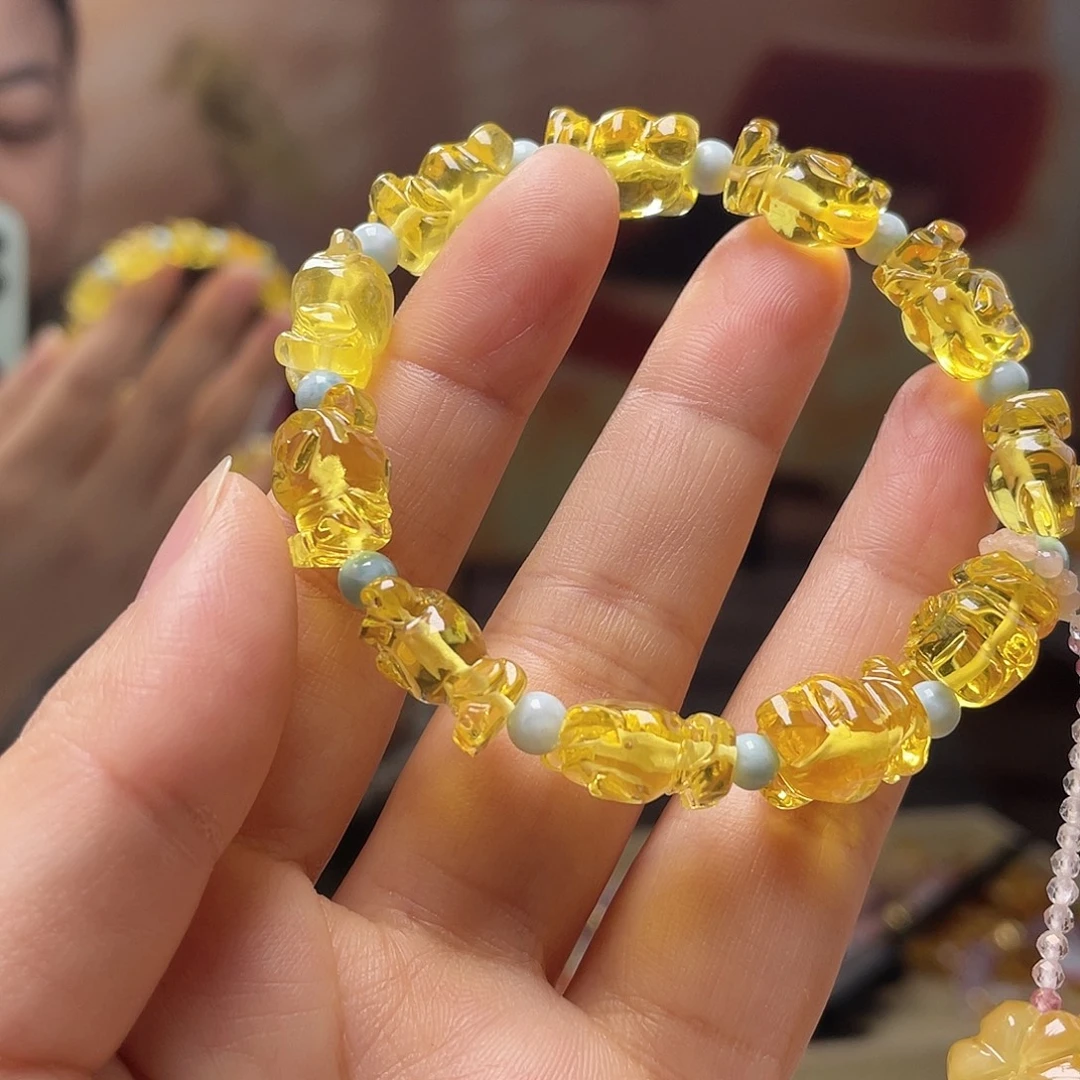 蜜蜡未镶嵌裸石手串