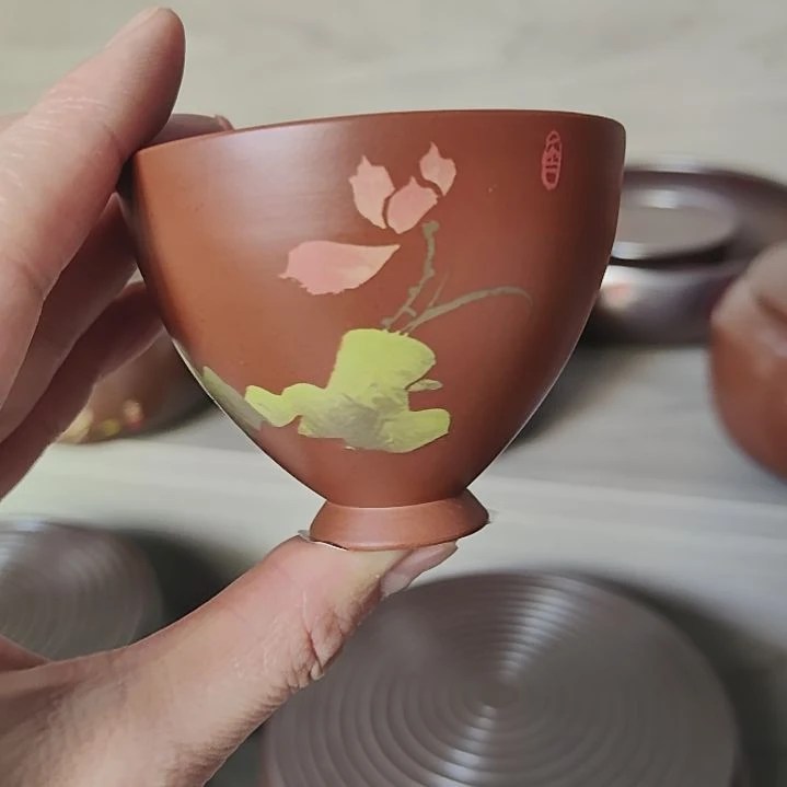 杯不二陶阴刻阳填主人杯