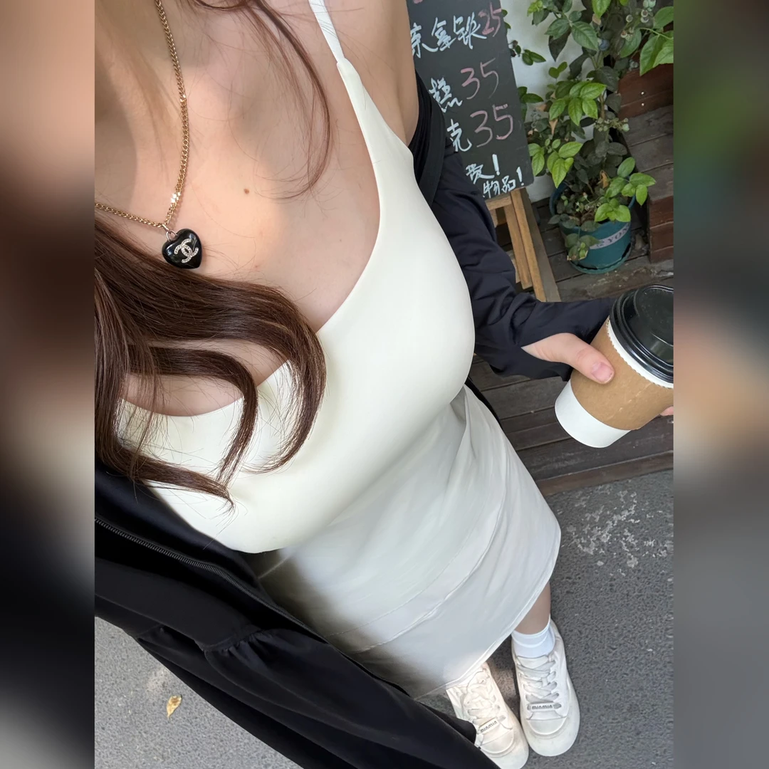 楠序源子微胖女装 内搭白色吊带背心夏季百搭美背抹胸上衣YZ36370