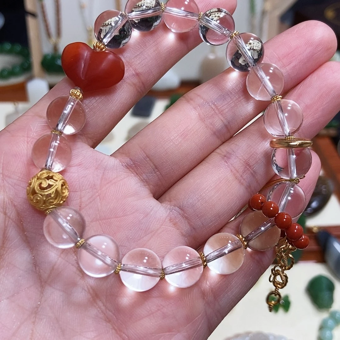 水晶手串银S925镶嵌设计款