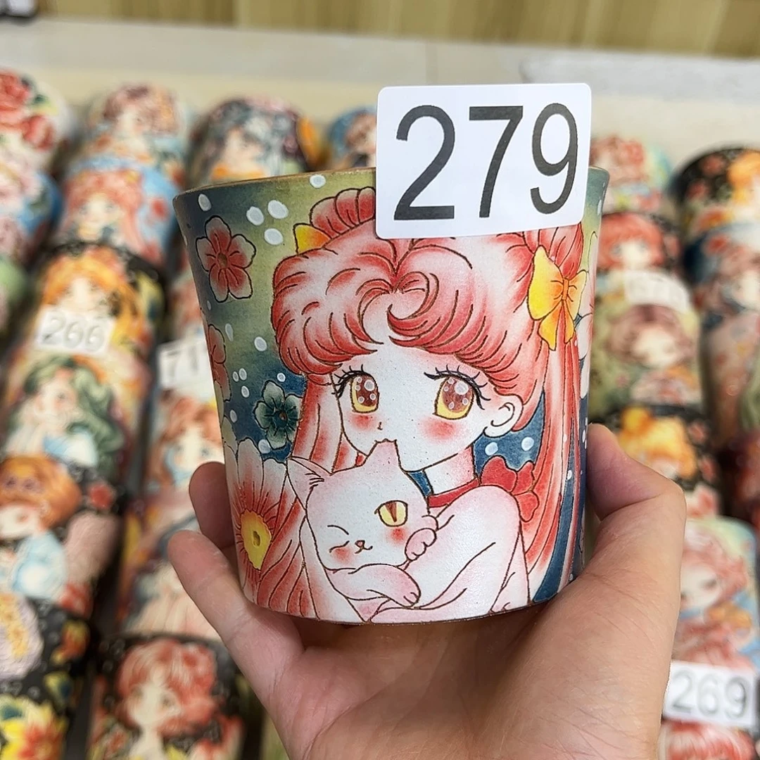 景德镇炫彩手绘口10.5高10