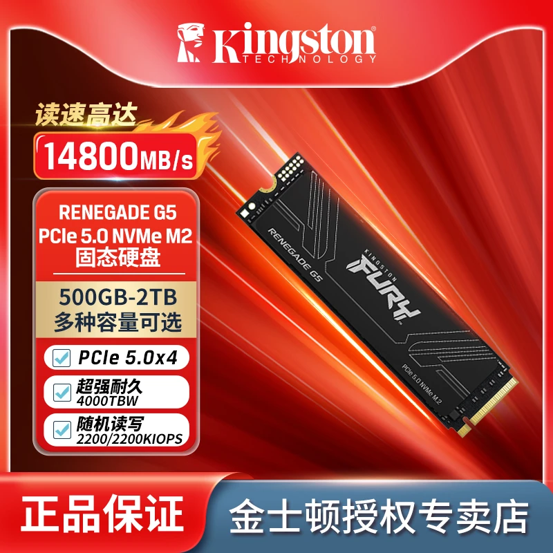 Kingston/金士顿SSD高速固态硬盘叛逆者 G5 PCIe 5.0高速原装游戏