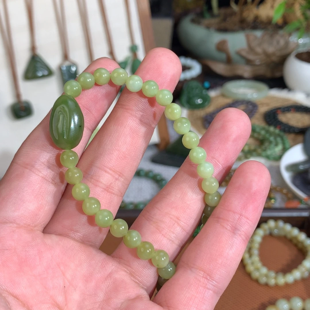 镜***铺和田玉未镶嵌手链