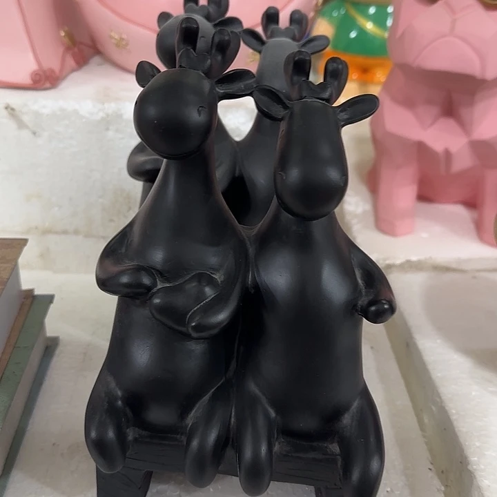 树脂情侣鹿23公分