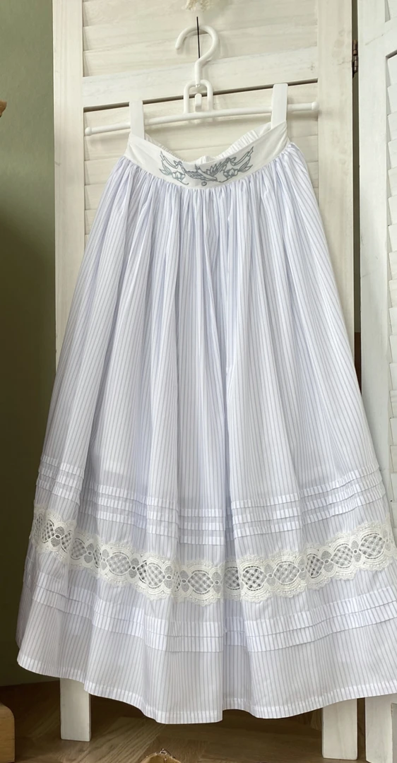 夏日眠系列 BUNNY魔法森林 条纹刺绣海军领 半裙