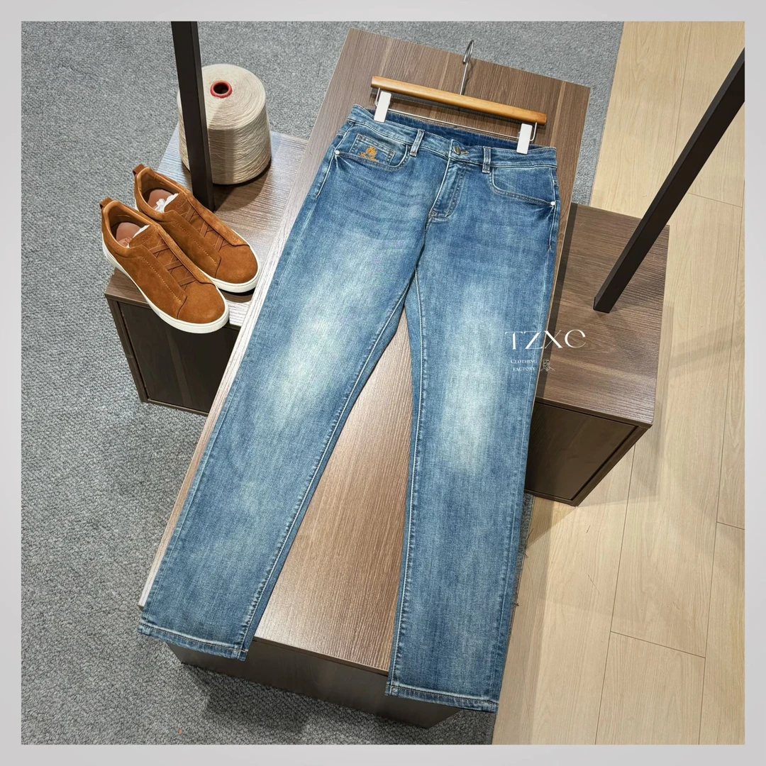 【1573-B】高奢男装 2025早春男士百搭简约直筒牛仔裤