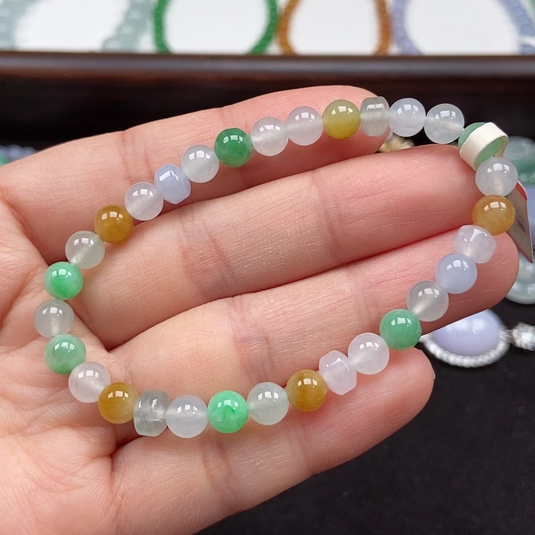 翡翠未镶嵌手串卡6