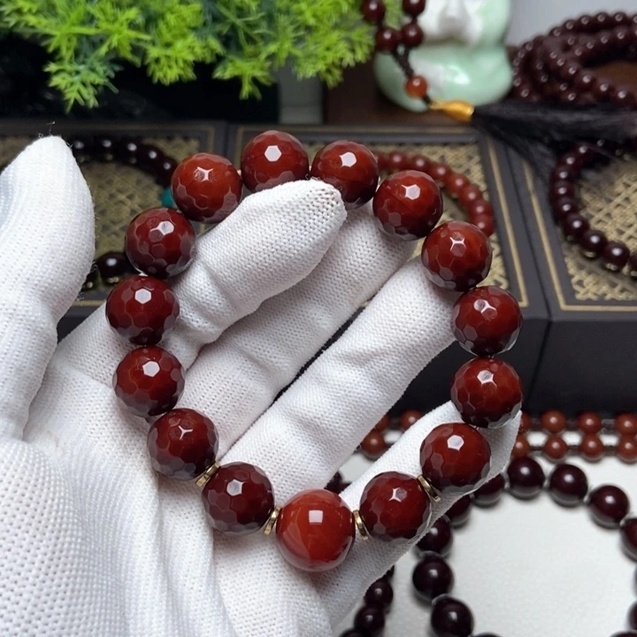 核桃手串/手链?****花猴头玉华串