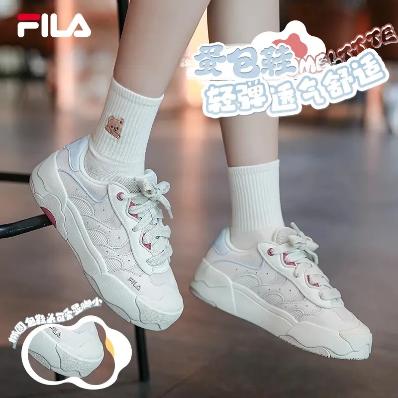 FILA斐乐蛋包流光时尚休闲增高板鞋舒适运动轻奢鞋子阔腿裤必备鞋