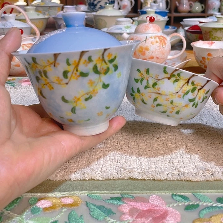 【闪购商品】桂影弄月盖碗➕君吟茶杯