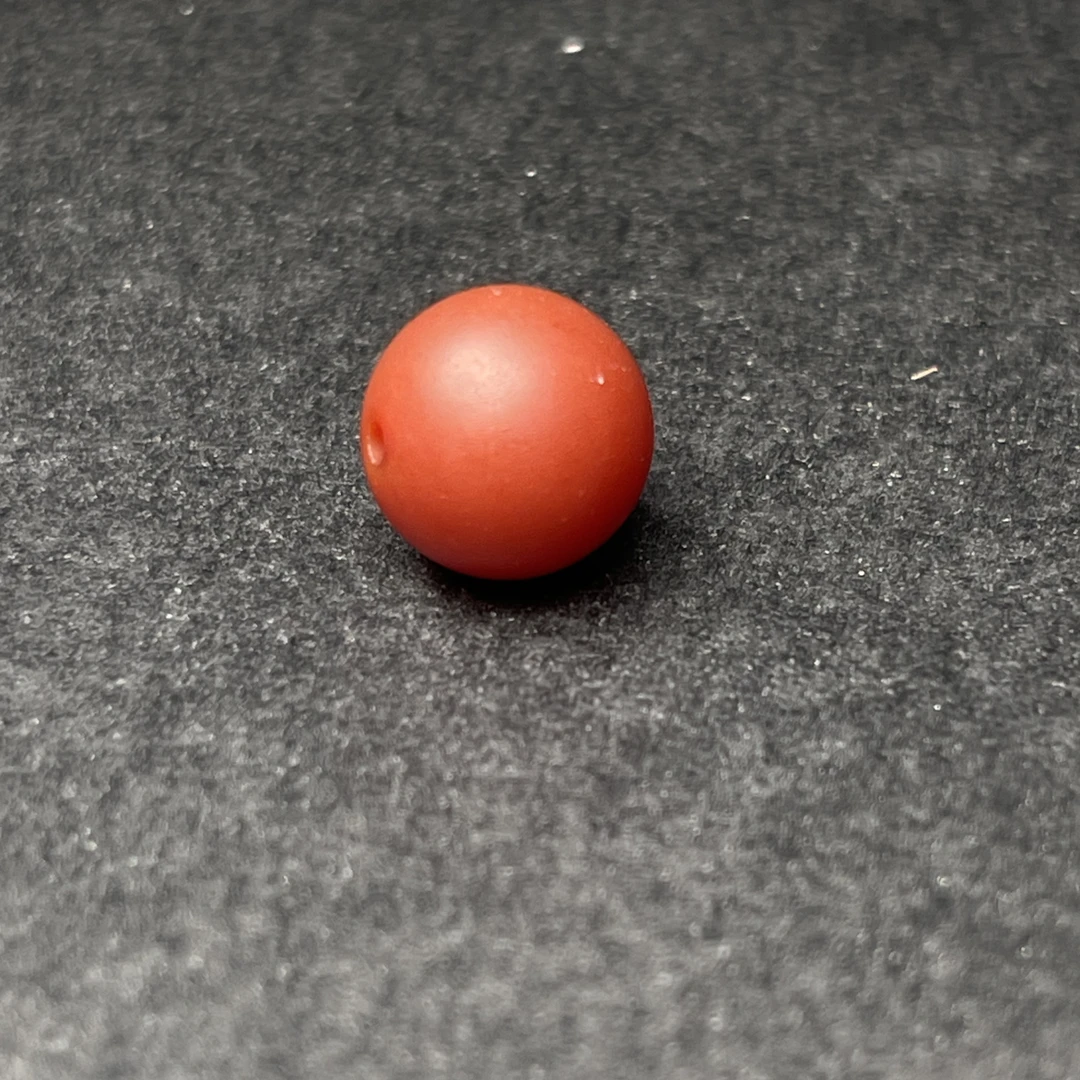 保山圆珠12mm一颗杨柳料满肉柿子红