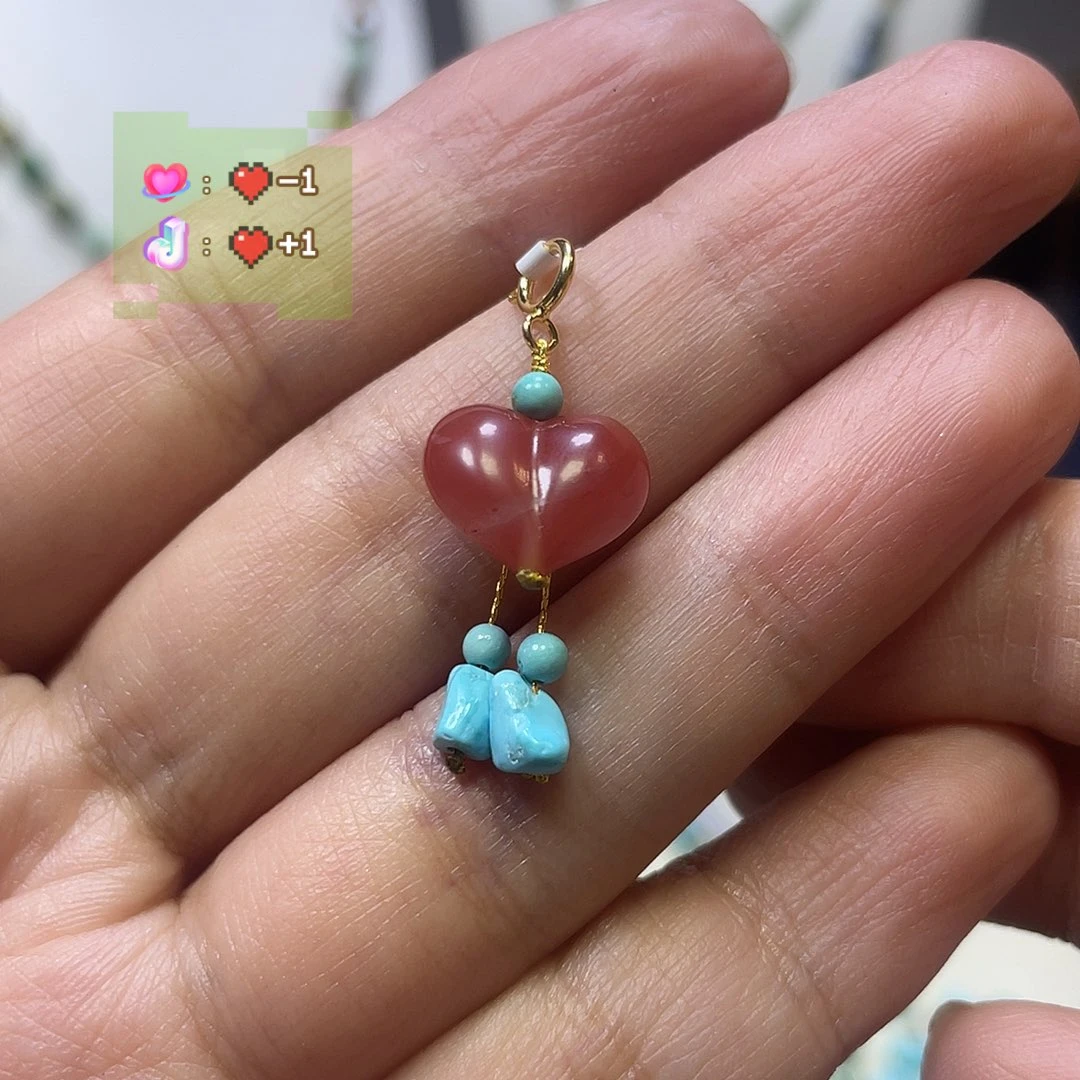 南红玛瑙银S925镀金镶嵌滴溜