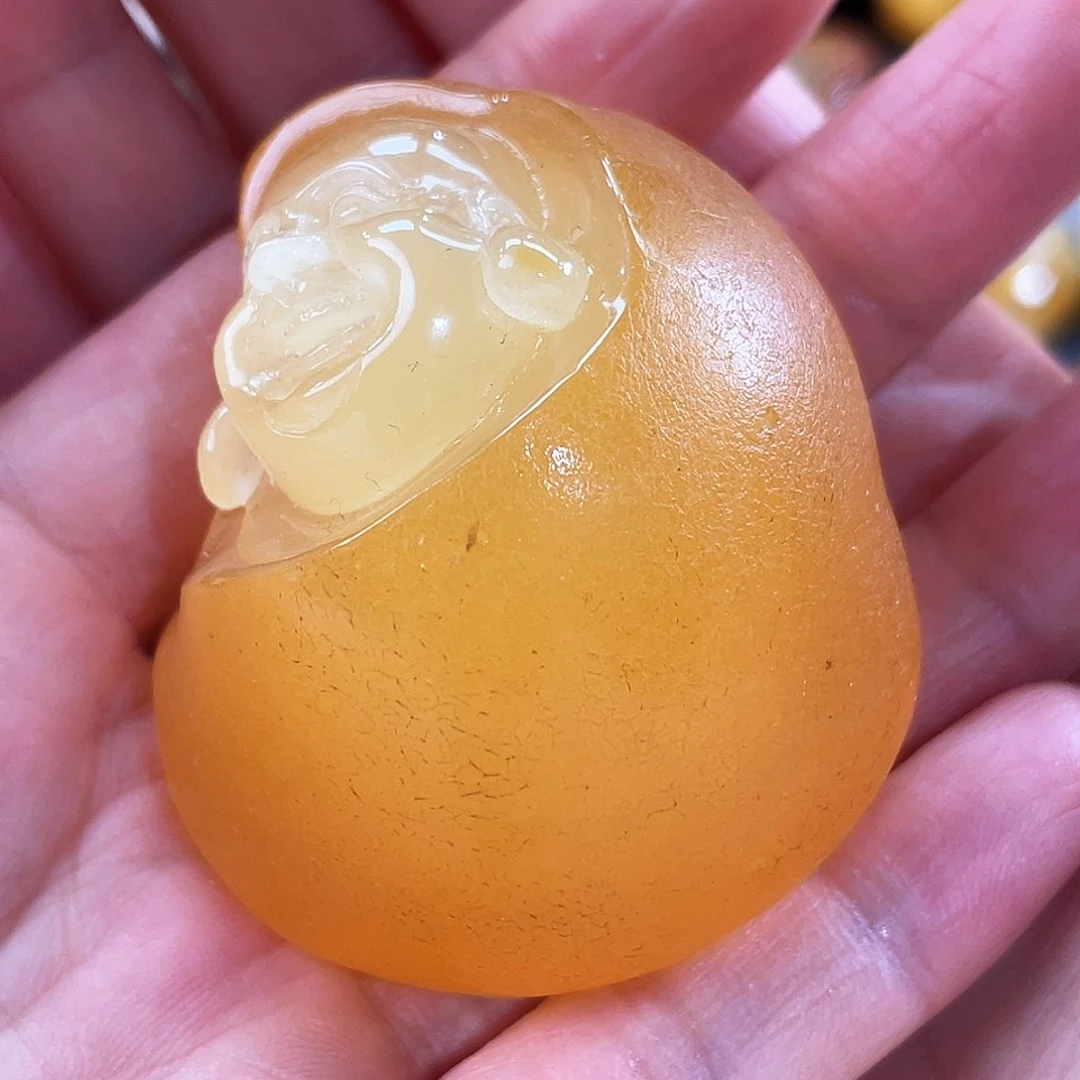 琥珀颈饰未镶嵌蜜蜡弥勒