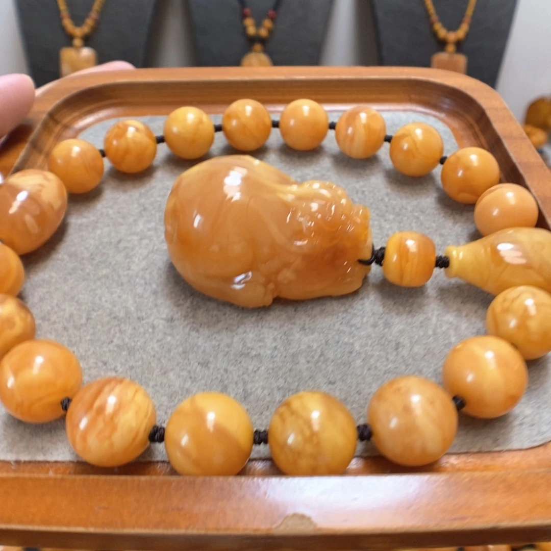 未镶嵌蜜蜡手串蜜蜡手持