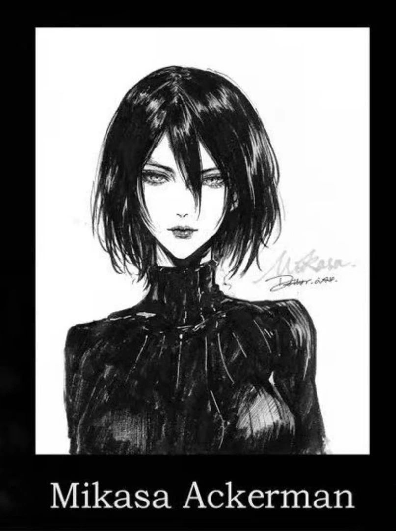 进击的巨人三笠手绘系列明信片