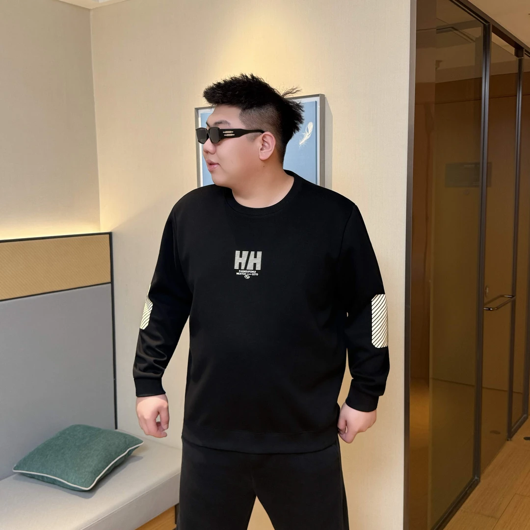 大码男装 秋季新款 潮流时尚卫衣72697字母