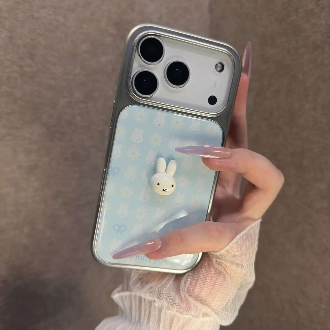 ins卡通米菲兔适用苹果17promax手机壳网红16pro小众15简约13女14