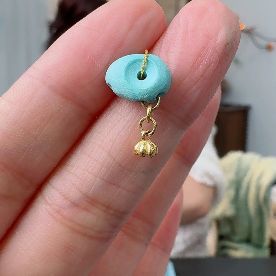 绿松石18K金镶嵌珠宝奇石