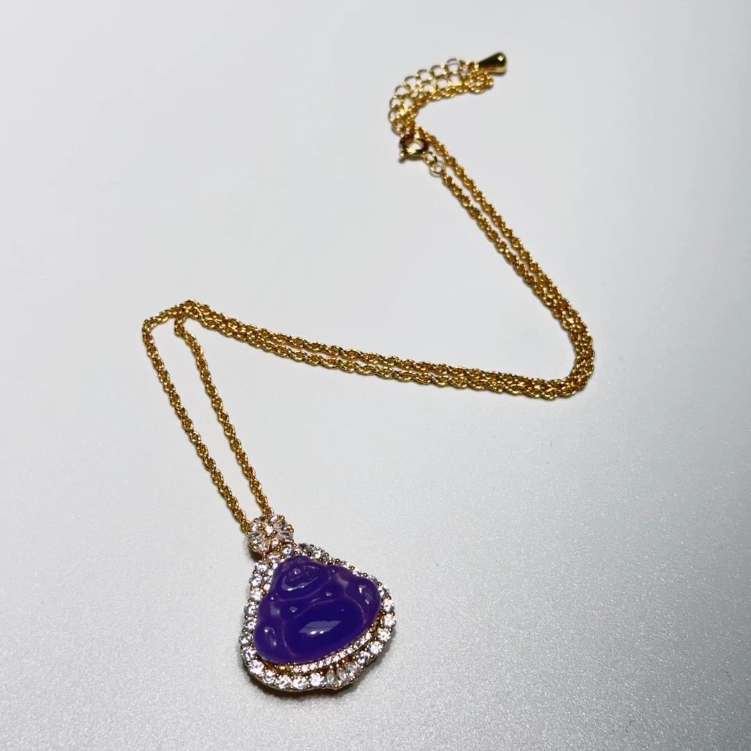 Q73精美珠宝设计款镶嵌佛公吊坠直径21*18*10mm