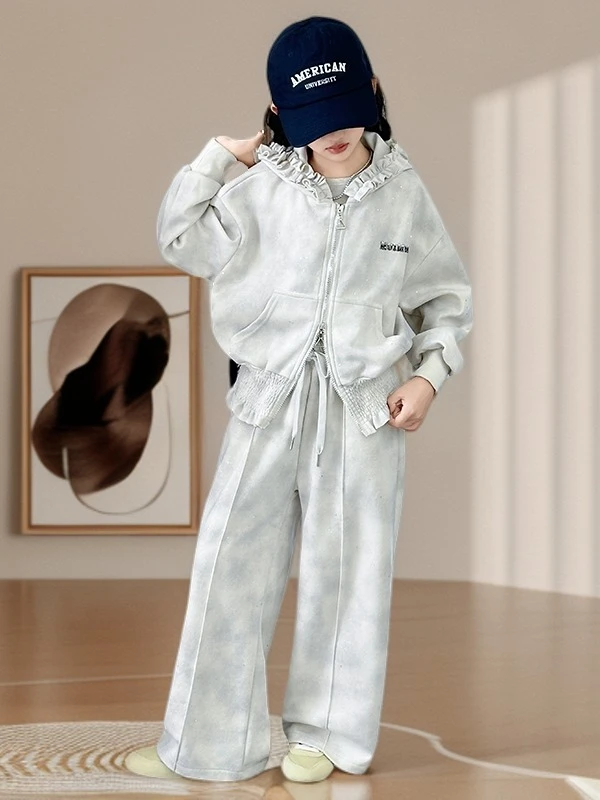 女童套装春秋装2025新款秋季衣服小女孩中大童网红上衣女童秋装