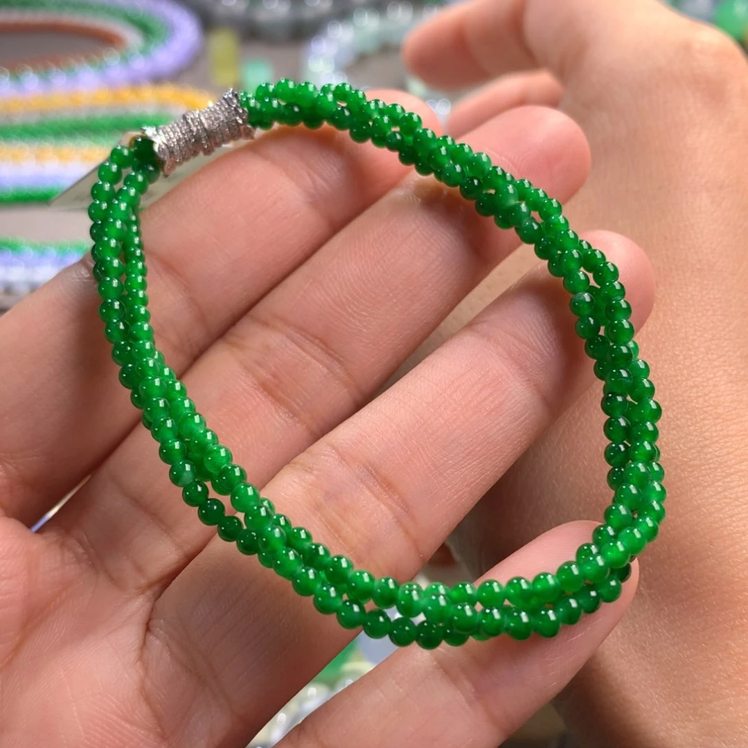 翡翠手链未镶嵌卡2.7