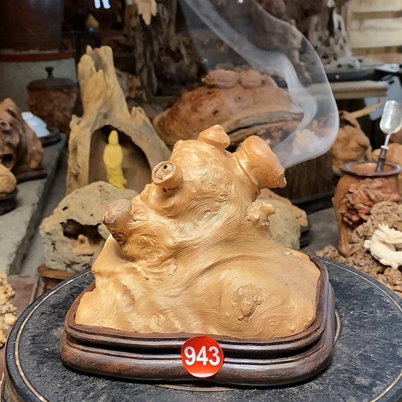 【闪购商品】943号荔枝木香炉工艺