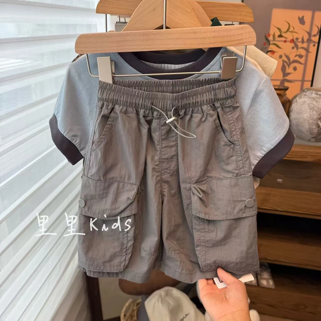 儿童夏季裤子2025新款洋气宝宝百搭工装短裤男童薄款休闲夏装中裤