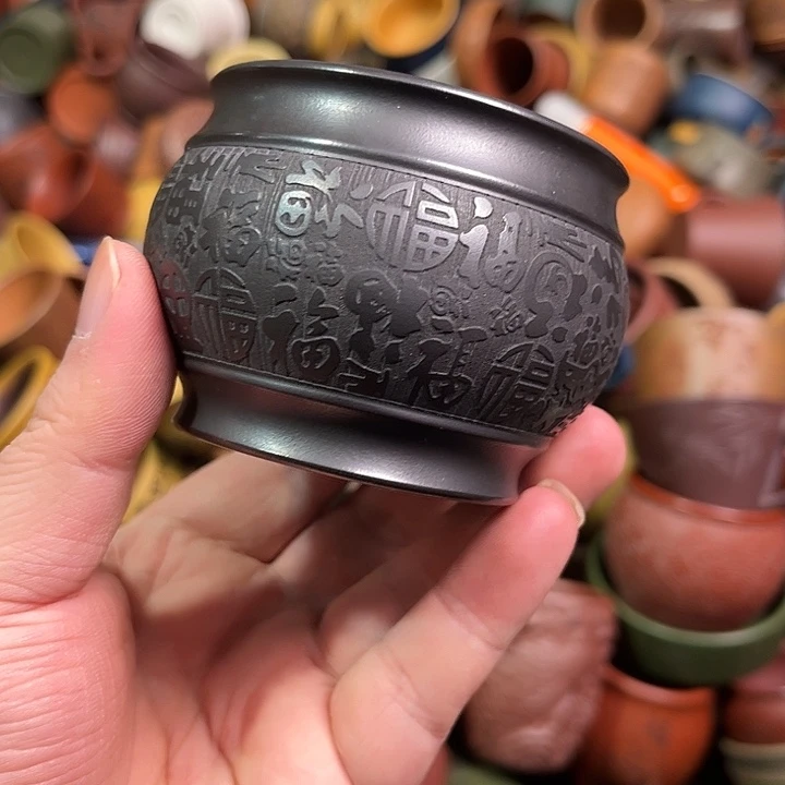 紫砂茶杯全手工紫砂主人杯