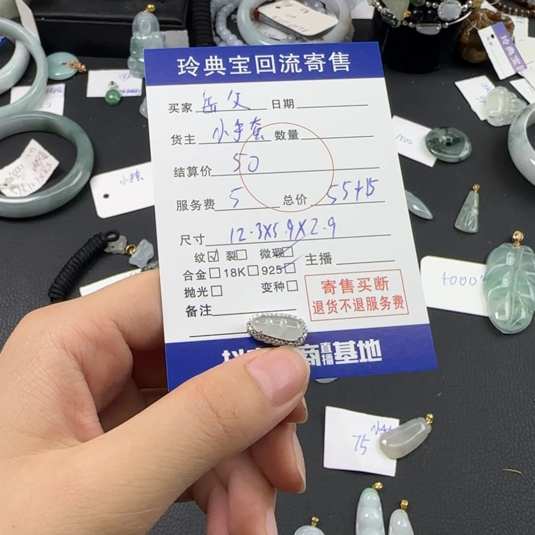 岳***人翡翠银S925镶嵌颈饰2468