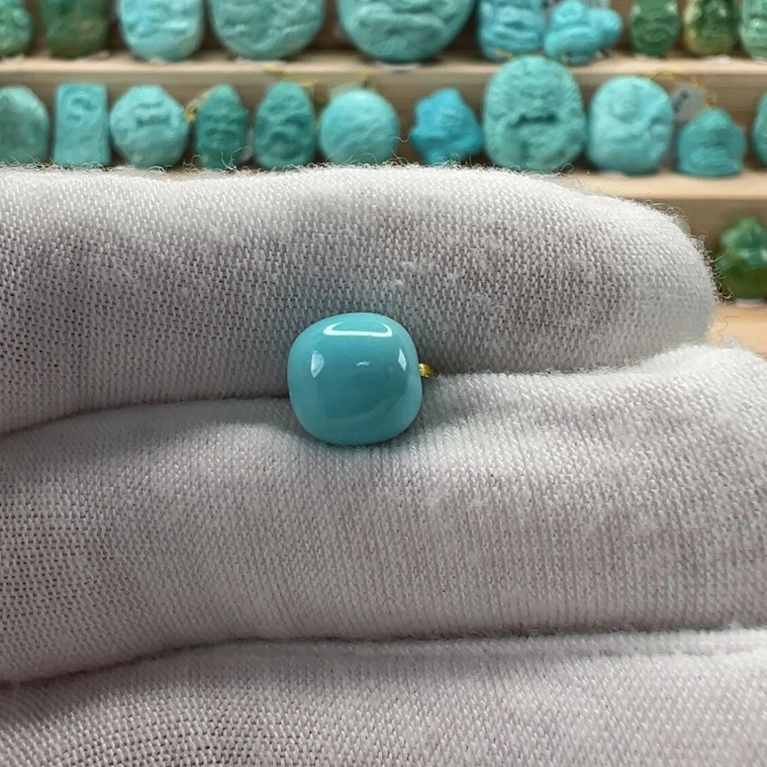 未镶嵌绿松石老型珠8.3x8.2mm