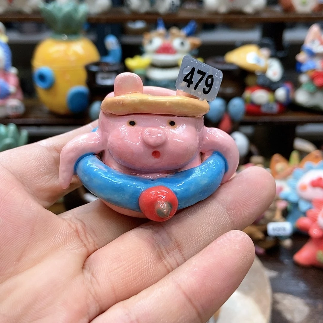 摆件直播间手工抽象陶瓷摆件479